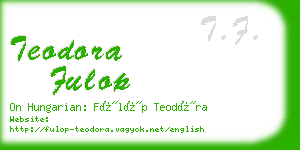 teodora fulop business card